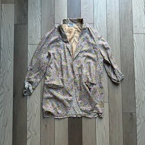 Vintage STAR CCC Light Floral Blazer - Pastel Multicolor Made in USA small